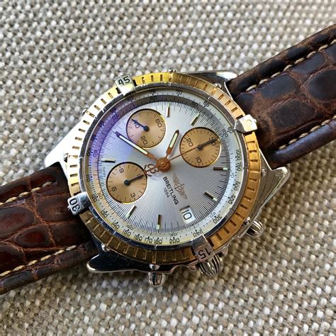 breitling two tone chronograph|breitling chronograph automatic watch.